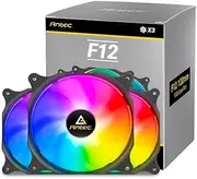 Antec F12 Racing ARGB with ARGB and PWM Controller Case Fan, 120 mm (Pack of 3)
