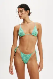 [Body] Body - Micro Slider Triangle Bikini Top - Green/blue space dye S GREEN/BLUE SPACE DYE