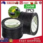 2PCS Trimmer Line Spiral Twist String 2.7MM x 264M Whipper Snipper Cord Black