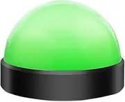 22mm Lndicator Light IP68 Hight Waterproof Aluminum oxide/Plastic Signal lamp Ball head Red Green Bule Yellow Black(Plastic-ball-green,9-24V)