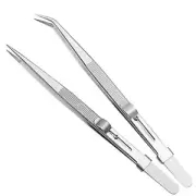 2pcs Tweezer Set Precision Stainless Steel Craft Hobby Tool Model Stamp Making