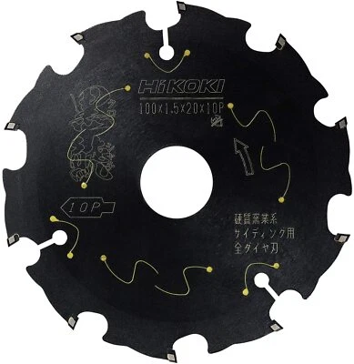 HIKOKI Diamond chips Saw Blade For Siding Board 10teeth 100mm 0037-5608 Japan