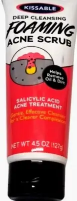 Kissable Deep Cleansing Foaming ACNE Scrub 4.5 Oz New!!! Sealed!!!