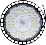 EZONEDEAL 100/200W LED High Bay Light, 4000K-6000K Daylight High Bay Light Lamp, LED Lighting Fixture for Warehouse Garage, IP65 Commercial Light Fixture for Warehouse Workshop Barn Factory