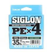 Sunline P.E Line X4 Siglon 150M P.E 2 35LB Dark Green (1038)