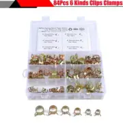 10-18mm SUV Car Spring Clip Vacuum Fuel Oil Hose Line Tube Steel Clamp Kit84Pcs (for: Daewoo)