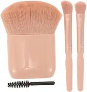 VICASKY Travel Makeup Brush Set with Case Compact Eyeshadow and Powder Brushes for Women Portable Essentials for Quick Makeup Application for Travel Go Use