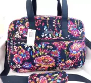 VERA BRADLEY Medium Traveler Bag Carry On Tote - Midnight Wildflowers - NWT