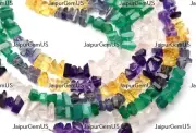7 Inch Strand 100% Natural Multi Gemstone Faceted Nuggets Shape Beads Size-7-9mm