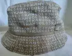 Kangol Brown Polyester Chlorofiber Monogram Stripe Bucket Hat Cap New S-M-L RARE