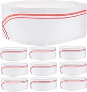 [Minkissy] Paper Chef Hat Chefs Hats for Adults Heat Scrub Cap Chef Cap Kitchen Hat Chef Hats Men Head Work Hat Scrub Hats Disposable Cooking Hats Ketchup Hat Baker Hat Red