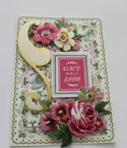 Anna Griffin "Get Well Soon" 3D Handmade Layered Card