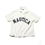 日版 NAUTICA ARCH LOGO HALF ZIP S/S TEE, OVERSIZE, 全新，吊牌未拆