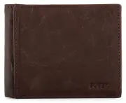 Fossil Ingram RFID Flip ID Leather Wallet - Brown