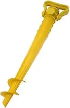 MINAOLULUS Adjustable Beach Umbrella Spike Anchor Holder for Sand Dirt Grass Easy Install Umbrella Stand for Fishing Poles Sunshade Patio Garden Orange