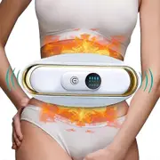 Fat Burning Waist Belt, Abdominal Massage Belt, Slimming Massage Belt, Belly Fat Burner Fat Remover Belt White