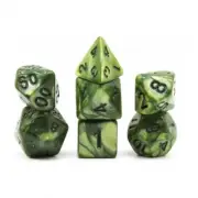 Dice Set Pearl - Olive-Black (7)