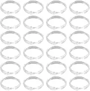 Zerodeko Curtain Hooks for Shower Rod 24pcs Round Shower Ring Decorative Bath Room Hangers