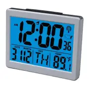 Jumbo Large LCD Display Atomic Alarm Clock - Low Vision, Desk, Travel
