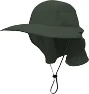 [Olicky] Sun Hat UV Protection, Wide Brim Summer Mesh caps, Men's Bucket Hats with Breathable Mesh and Adjustable Chin Strap