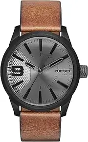 [Diesel] Men's DZ1764 Rasp Brown Leather Watch