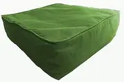 Box Cushion Cover- Square Patio Seat Chair Indoor Cushion Cover Polyester Green 32" Length x 32" breadth x 5" Thick (81cm x 81 cm x 12cm)