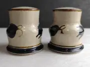 Salt And Pepper Shakers Studio Pottery Unused Large Size
