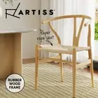 Artiss 1x Dining Chair Wishbone Chairs Hans Wegner Replica Cafe Lounge Seat
