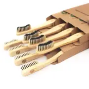Bamboozled | Bamboo Toothbrush | Charcoal Infused BPA 8 Count (Pack of 1)