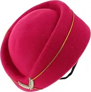 [ANDRESLAD] Beret Hat for Women Stylish Stewardess Hat Pilot Costume Accessory Lightweight Flight Attendant Beret