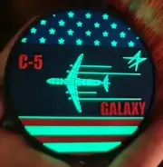 Lockheed Martin® C-5 Galaxy® Flag GITD PVC Patch – With Hook and Loop