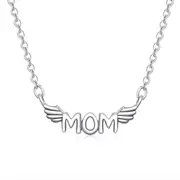 Mom Neckalce for Women Silver plating Wings Chain Necklace for Women Mother Gift