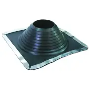 DEKTITE EPDM ROOF FLASHING For 140-292mm Pipe, Flexible Design, Square, Black