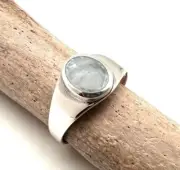 Moonstone Ring 925 Sterling Silver Modern Healing Gemstone Jewelry For Wedding