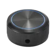 Aluminum Potentiometer Knobs 1/4"x1.5", Round Shaft Straight Tube Knobs Black