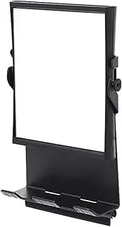 zolyet Shower Mirror with Suction Cups Anti-Fog Shower Makeup Mirror Bathroom Shaving Makeup Mirror with Hooks No Punching Black