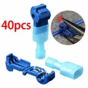 40x Electrical Car Cable Connectors Wire Terminals Quick Splice Self Locking Set
