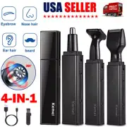 4-IN-1 Nose Ear Face Neck Eyebrow Hair Mustache Beard Trimmer Shaver Clipper KS3