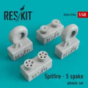 1/48 Spitfire-5 Spoke Wheels for Eduard/ICM/Airfix/Revell/Tamiya/Italeri kits