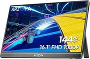 ARZOPA 16.1'' 144Hz Portable Gaming Monitor, 100% sRGB 1080P FHD Kickstand Portable Monitor with HDR, Ultra Slim, Eye Care, External Second Screen for Laptop, PC, PS5, Mac, Xbox, Switch - Z1FC