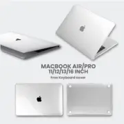Macbook Air Pro Crystal Clear Case + Keyboard Cover 11' 12' 13' 13.6' 16' inch