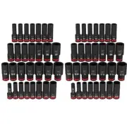 Milwaukee Impact Socket Set 58-Piece+Dual Hole Design+Ring Groove+Impact Case