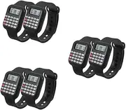 TEHAUX 3sets Calculator Watch Toys Watches Calculator Wrist Watch Children Electronic Watch Watch with Calculator Function Child Watch Small Calculator Mini PVC Black 2pcs*3