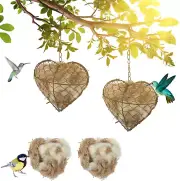 2 Pcs Bird Nest Material 9 X 7" Hummingbird Nest House Gift Design for Bird