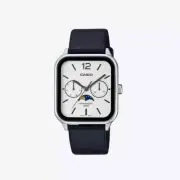 CASIO MTP-M305L-7AV Quartz Analog Watch / White Dial / Leather Strap / Tracking