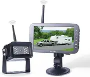 Digital Wireless Backup Camera, 5 Inch Display and 720P HD Resolution, Wide Angle Rear View Camera with Night Vision, 300ft Wireless Reverse Camera System Suitable for Truck, Motorhome, 5th Wheel