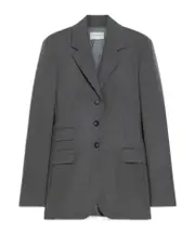 Long-sleeved wool suit coat IT38 medium gray