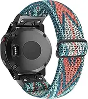 Olytop Fenix 7/Fenix 6/Fenix 5/epix 2 Watch Bands, 22mm Quick Easy Fit Elastic Nylon Replacement Wristband Stretchy Strap for Garmin Instinct, Fenix 6 Pro/Sapphire, Fenix 5 Plus Smartwatch