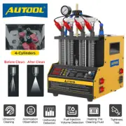 Petrol Car Motorcycle Fuel Injector Cleaner Tester Cleaning Machine 4-Cylinder