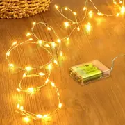 Fairy Lights Battery Operated, Twinkle String Lights Waterproof Silver Wire 5 Fe